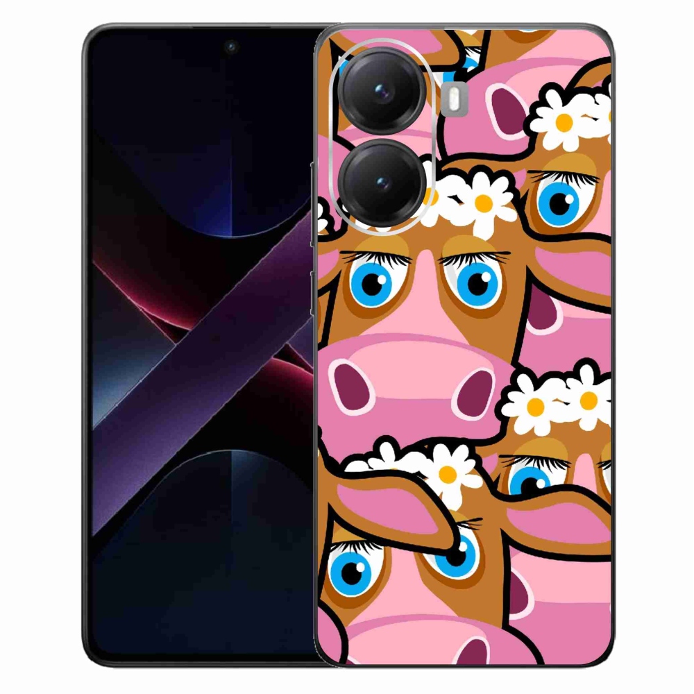 Gelový kryt mmCase na Xiaomi Poco X7 Pro 5G - kreslené kravičky