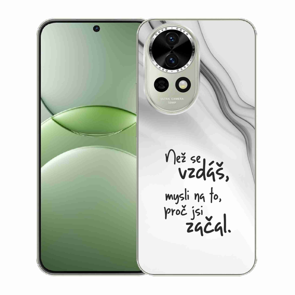 Gelový kryt mmCase na Huawei Nova 13 5G - citát 2 bílé pozadí