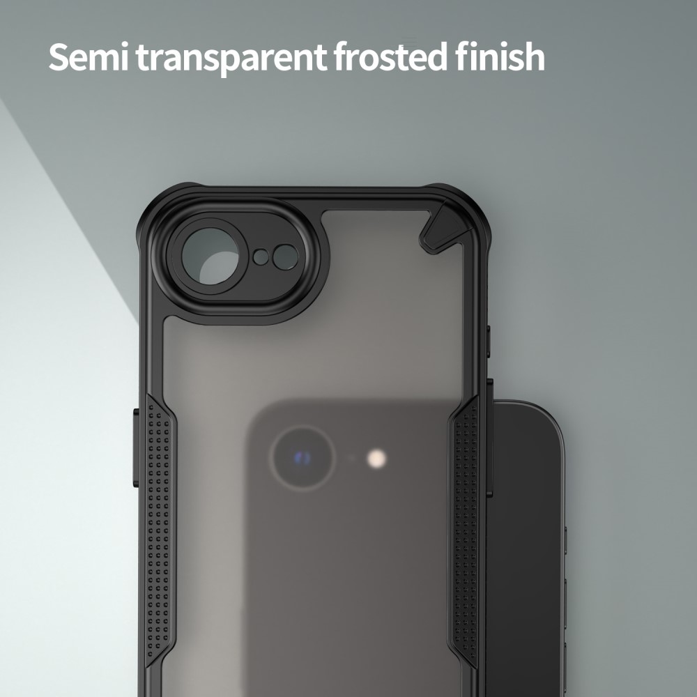 Frosted odolný kryt na iPhone 16e - černý