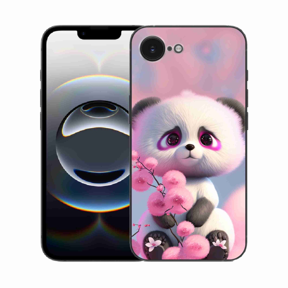 Gelový kryt mmCase na iPhone 16e - roztomilá panda 1