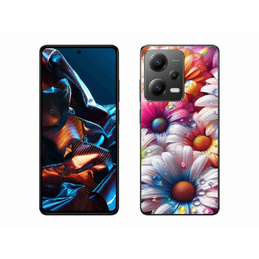 Gelový kryt mmCase na Xiaomi Redmi Note 12 Pro 5G - barevné kopretiny