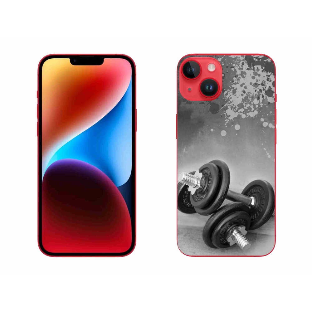Gelový kryt mmCase na iPhone 14 Plus - činky 1