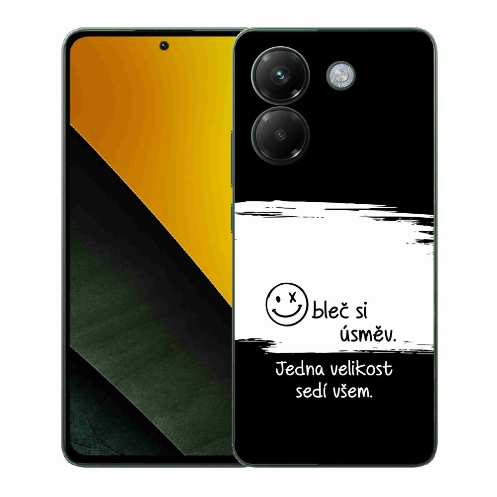 Gelový kryt mmCase na Xiaomi Poco M7 Pro 5G - vtipný text 8 bíločerné pozadí