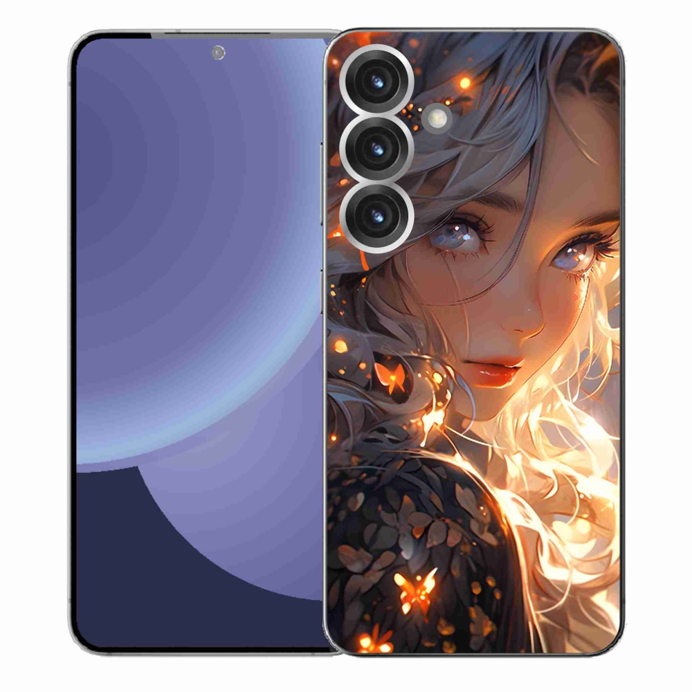 Gelový kryt mmCase na Samsung Galaxy S25+ - dívka a motýli