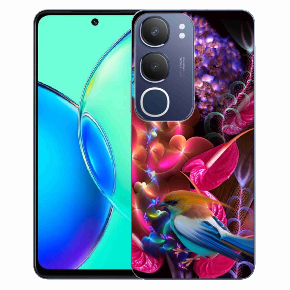 Gelový kryt mmCase na Vivo Y19s - barevné květiny