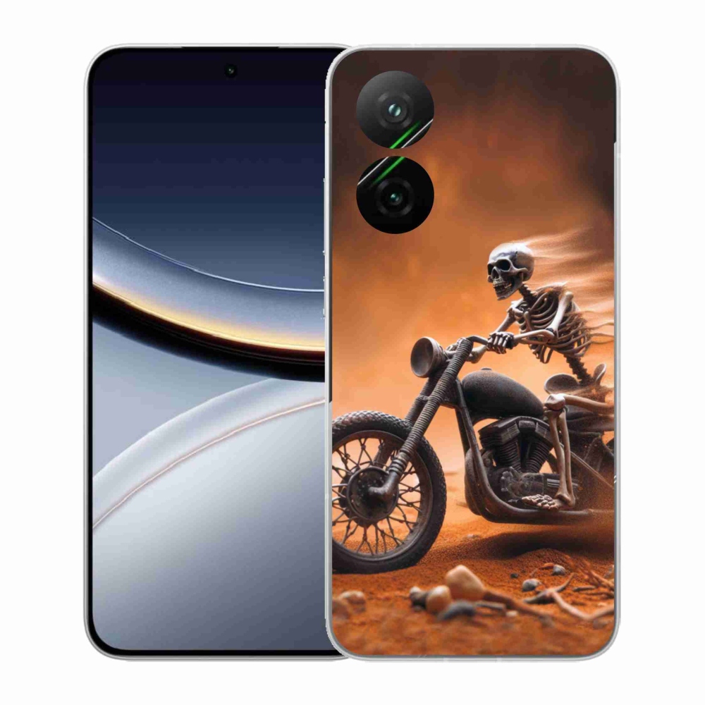 Gelový kryt mmCase na Xiaomi Poco F7 5G - kostra na motorce