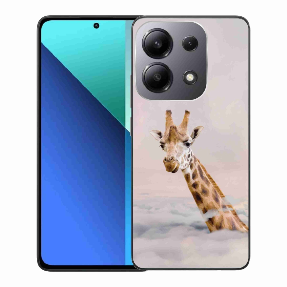 Gelový kryt mmCase na Xiaomi Redmi Note 13 - žirafa v oblacích