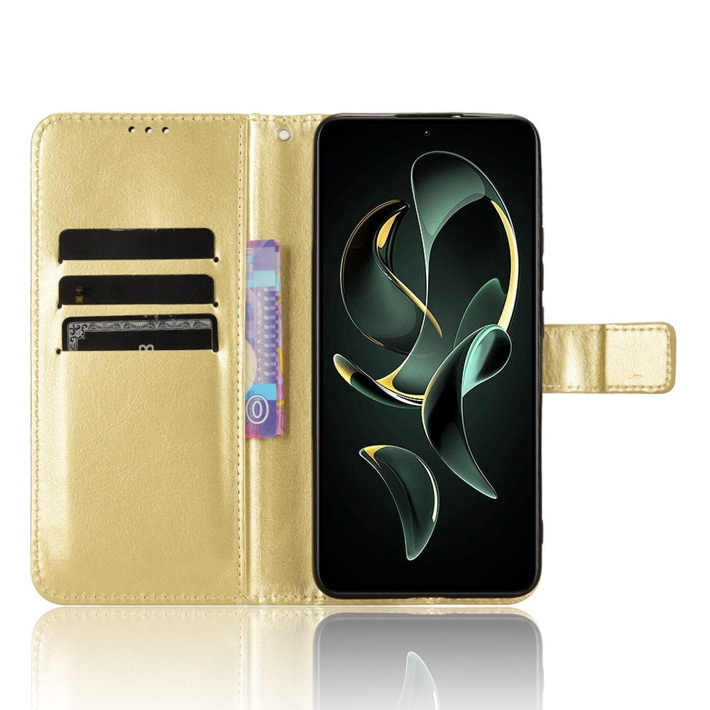 Crazy knížkové pouzdro na Xiaomi 13T/13T Pro - zlaté