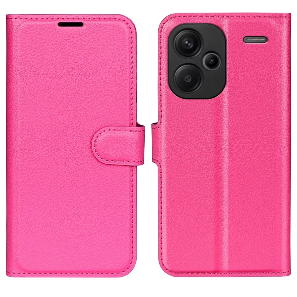 Litchi knížkové pouzdro na Xiaomi Redmi Note 13 Pro+ 5G - rose