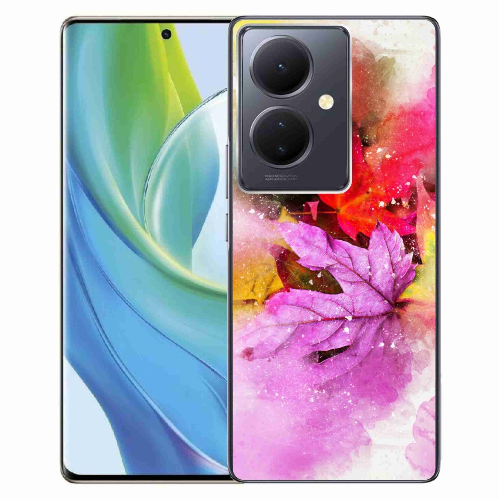 Gelový kryt mmCase na Vivo V29 Lite 5G - barevné listy