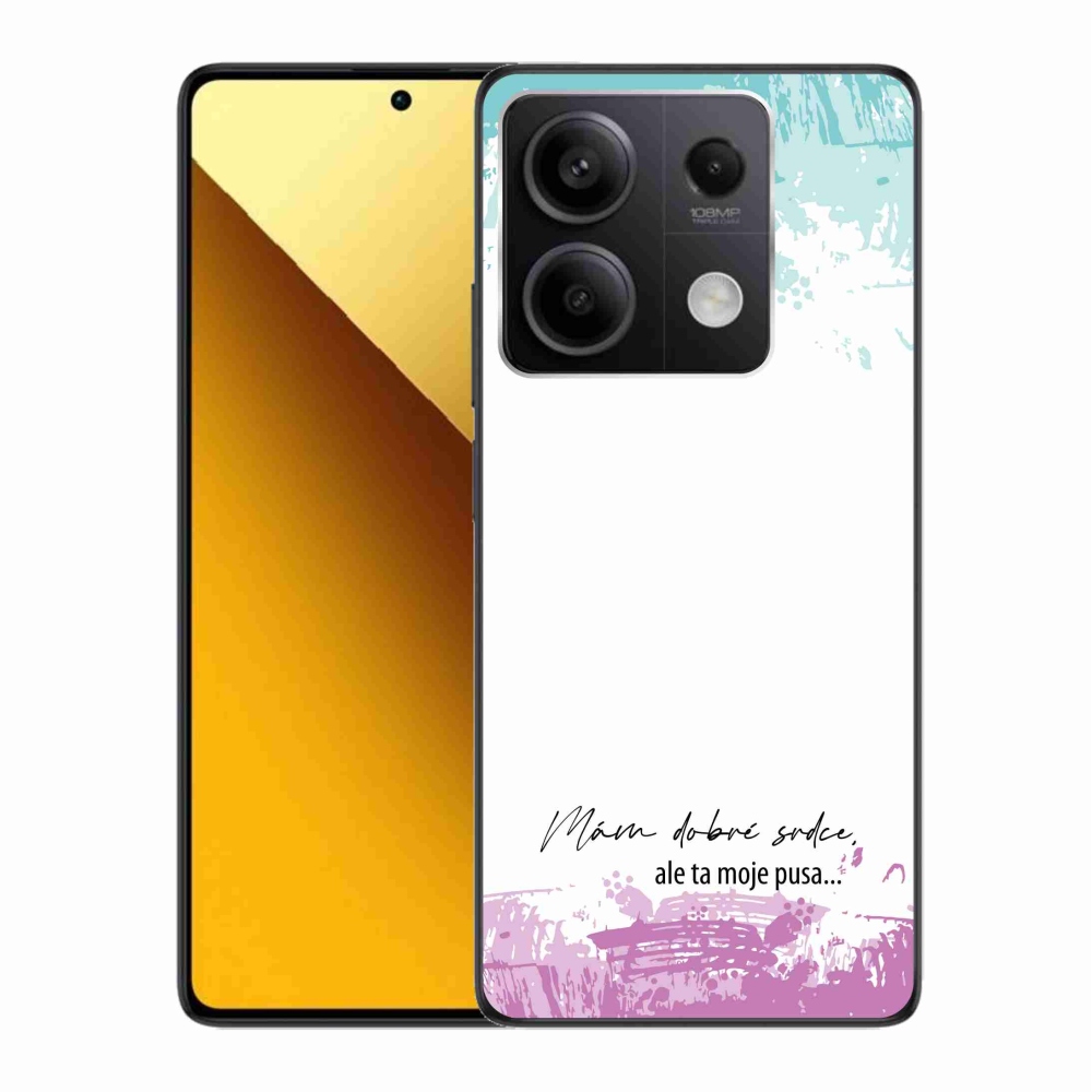 Gelový kryt mmCase na Xiaomi Redmi Note 13 5G - vtipný text 3 bílé pozadí