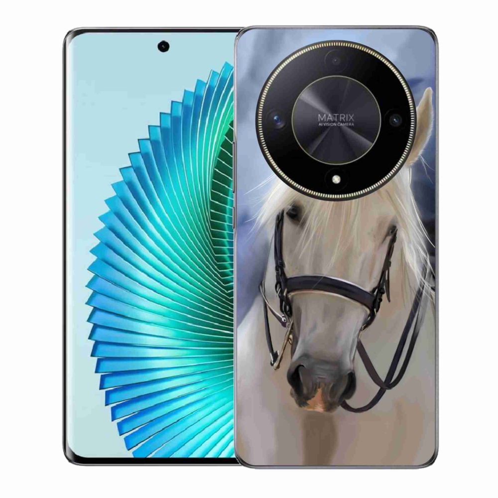 Gelový kryt mmCase na Honor Magic 6 Lite 5G - bílý kůň