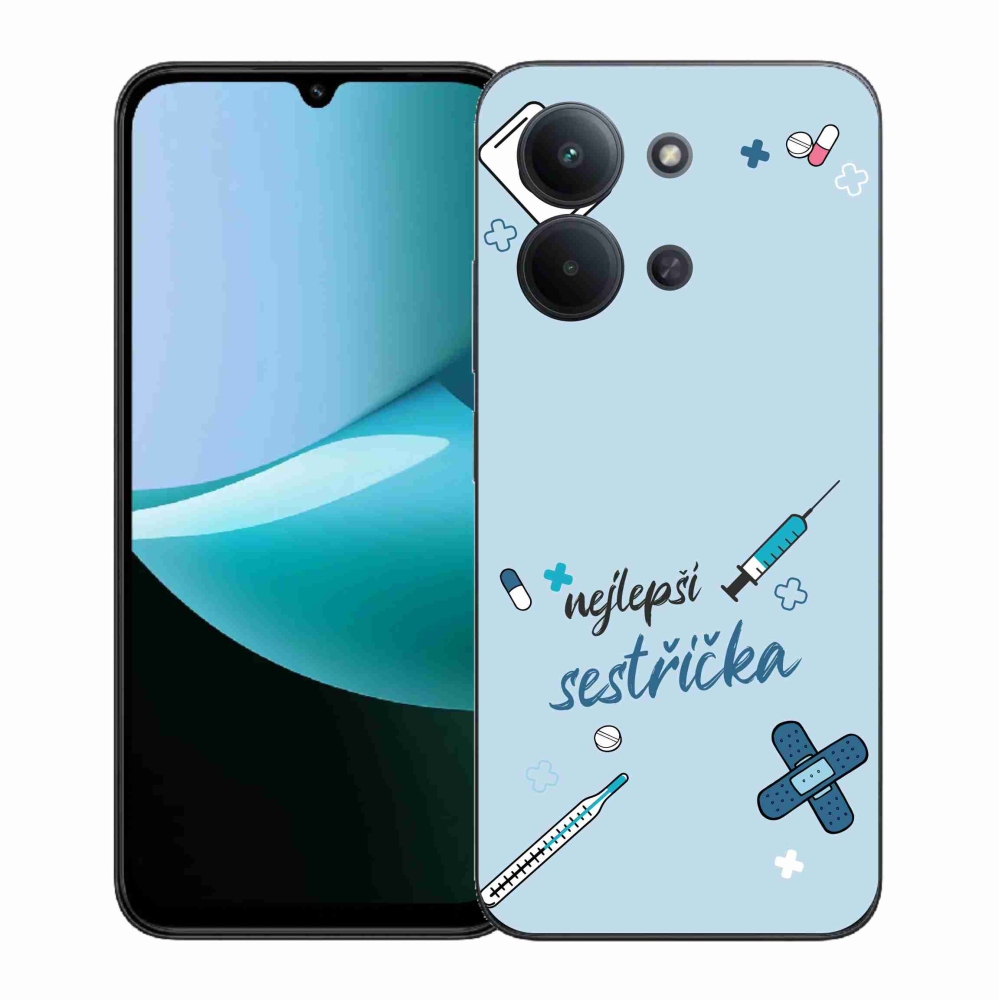 Gelový kryt mmCase na Xiaomi Redmi 15C 4G (171mm)/Poco C85 4G (171mm) - nejlepší sestřička modré pozadí