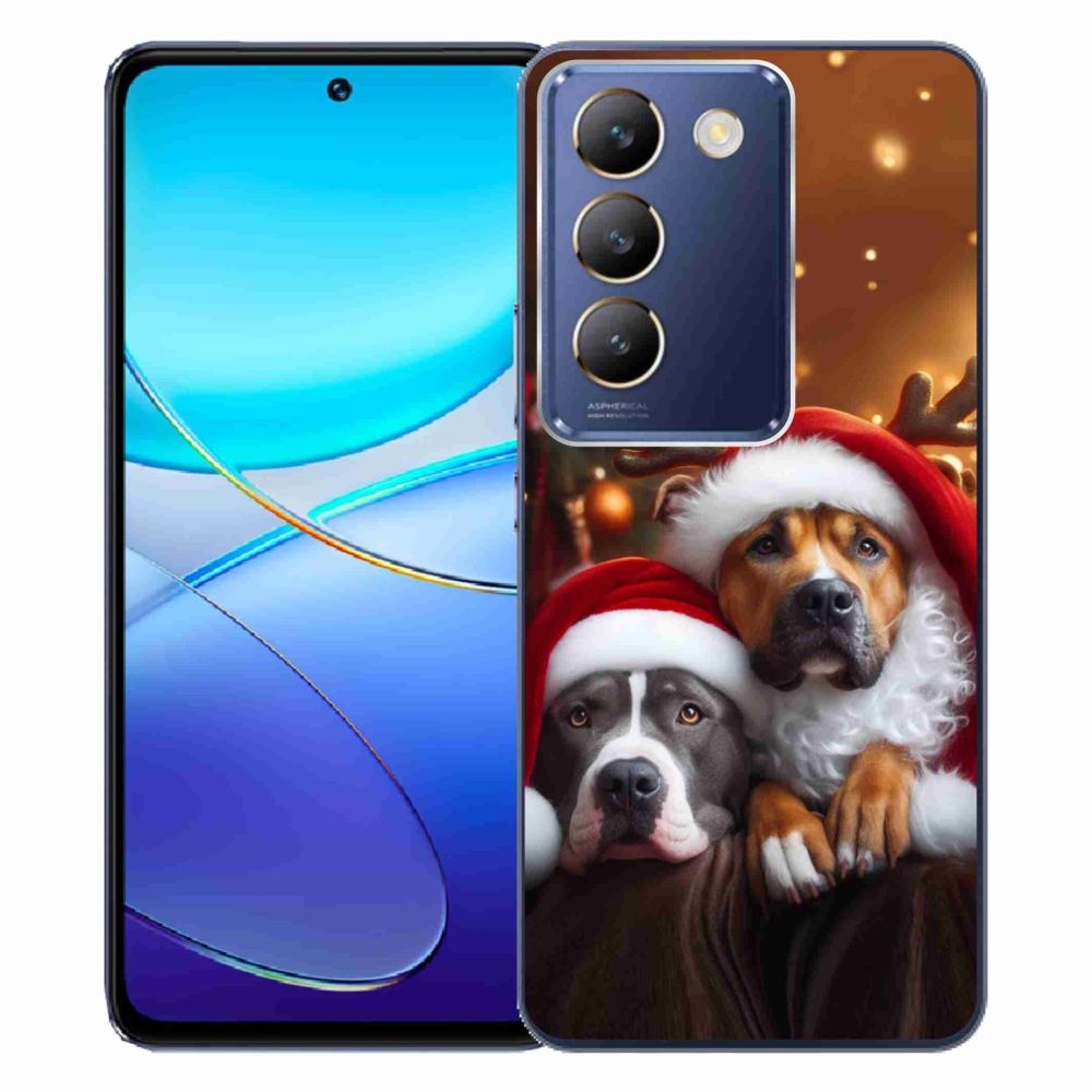 Gelový kryt mmCase na Vivo V40 SE 4G/5G - vánoční psi