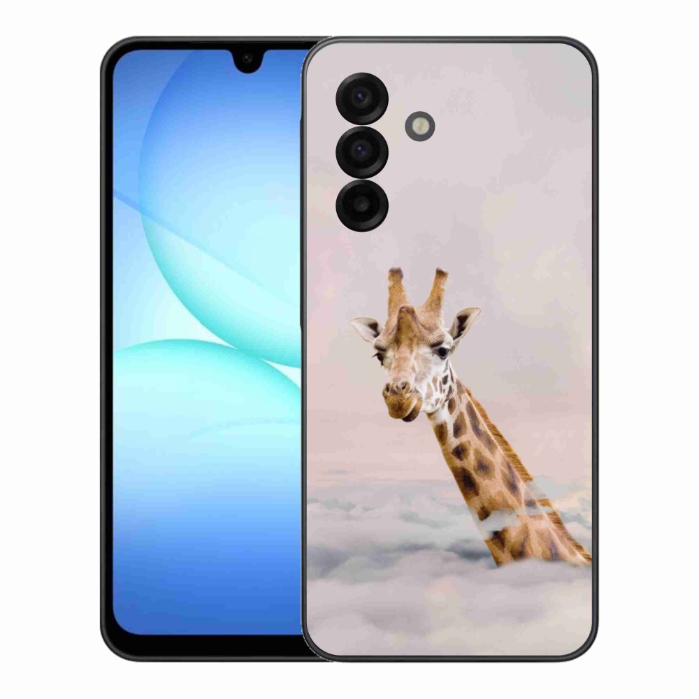 Gelový kryt mmCase na Samsung Galaxy A17 5G - žirafa v oblacích