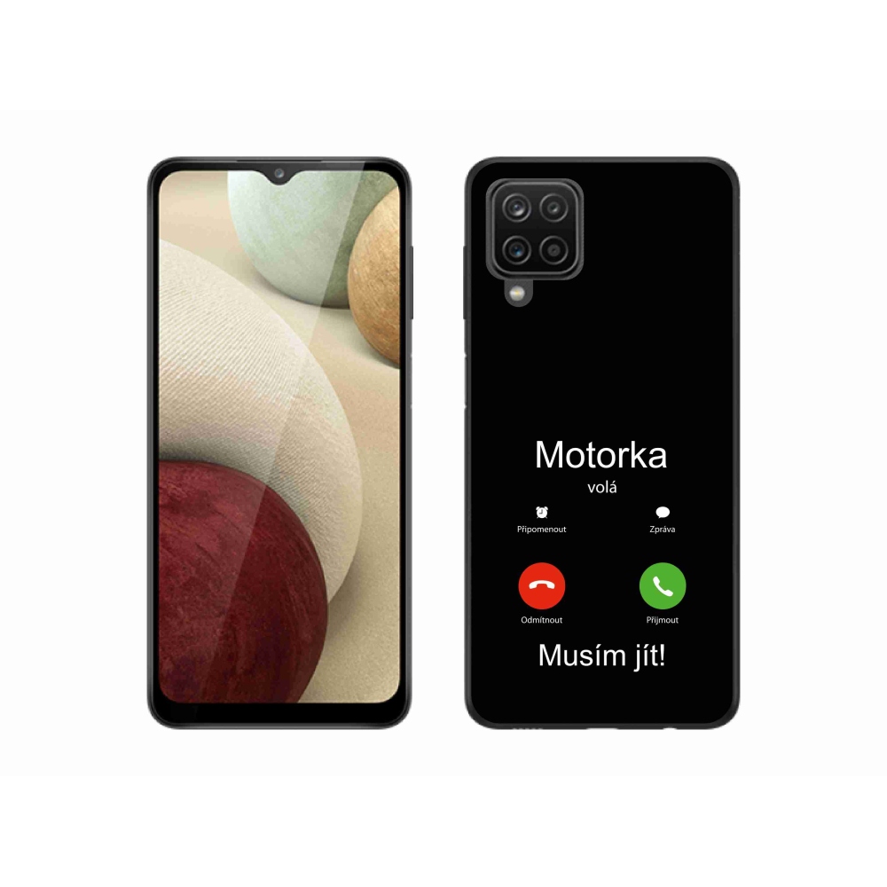 Gelový kryt mmCase na Samsung Galaxy M12 - motorka volá černé pozadí