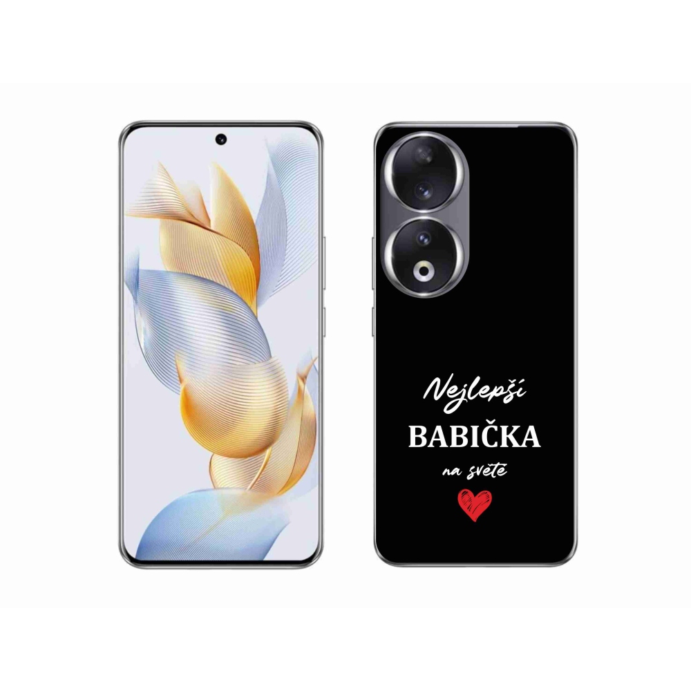 Gelový kryt mmCase na Honor 90 - nejlepší babička 1 černé pozadí