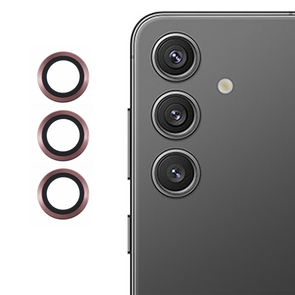 Metal sklo čočky fotoaparátu na Samsung Galaxy S25+ (samostatná skla) - růžové