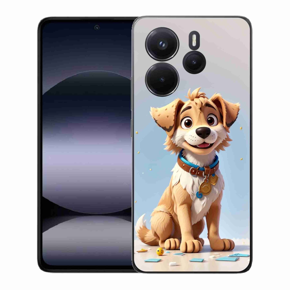 Gelový kryt mmCase na Xiaomi Redmi Note 14 - kreslené štěně