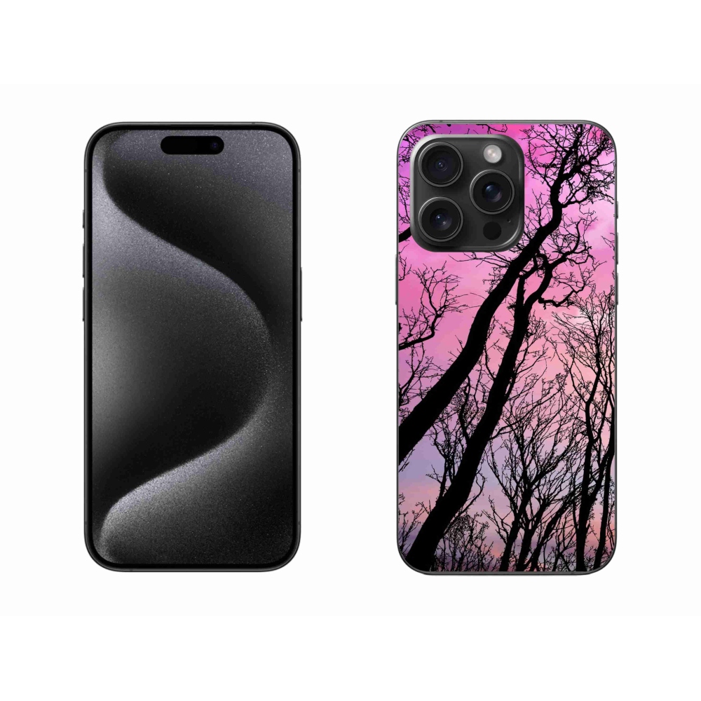 Gelový obal mmCase na iPhone 15 Pro Max - opadané stromy