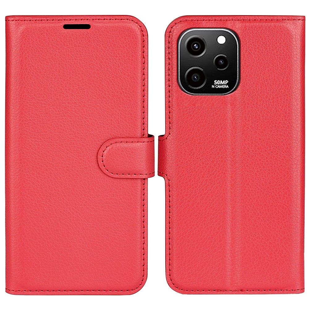 Litchi knížkové pouzdro na Huawei Nova Y61 - červené