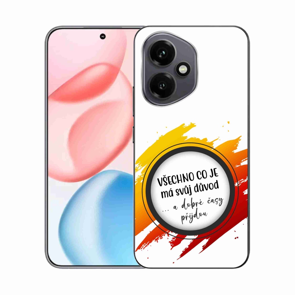 Gelový kryt mmCase na Honor 400 - citát 3 bílé pozadí