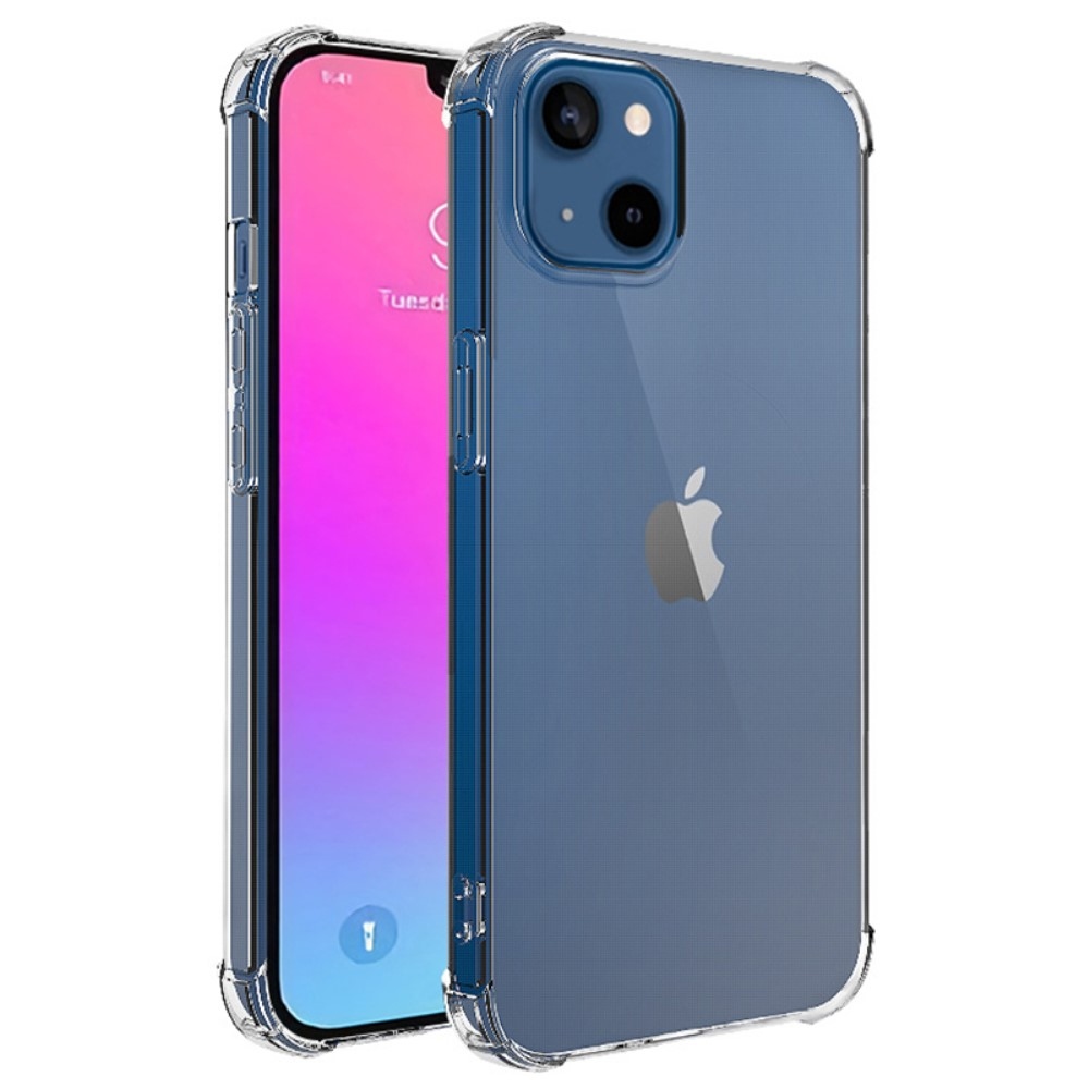 Průhledný gelový obal se zesílenými rohy na iPhone 15 Plus - průhledný