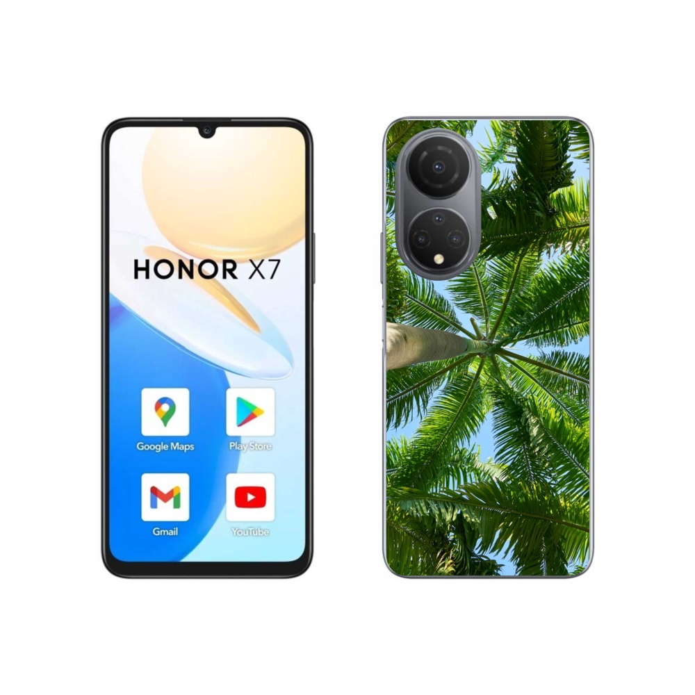 Gelový kryt mmCase na Honor X7 - palmy