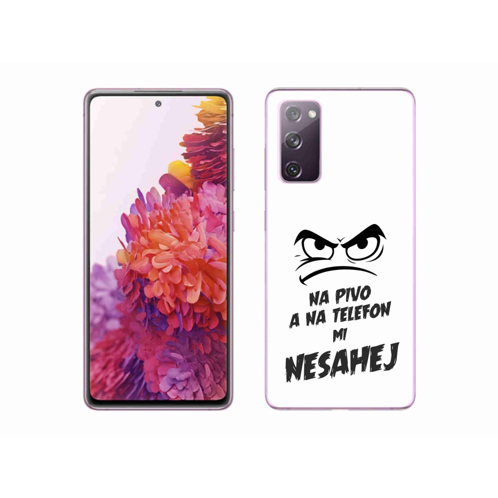 Gelový kryt mmCase na Samsung Galaxy S20 FE - pivní motiv 2 bílé pozadí