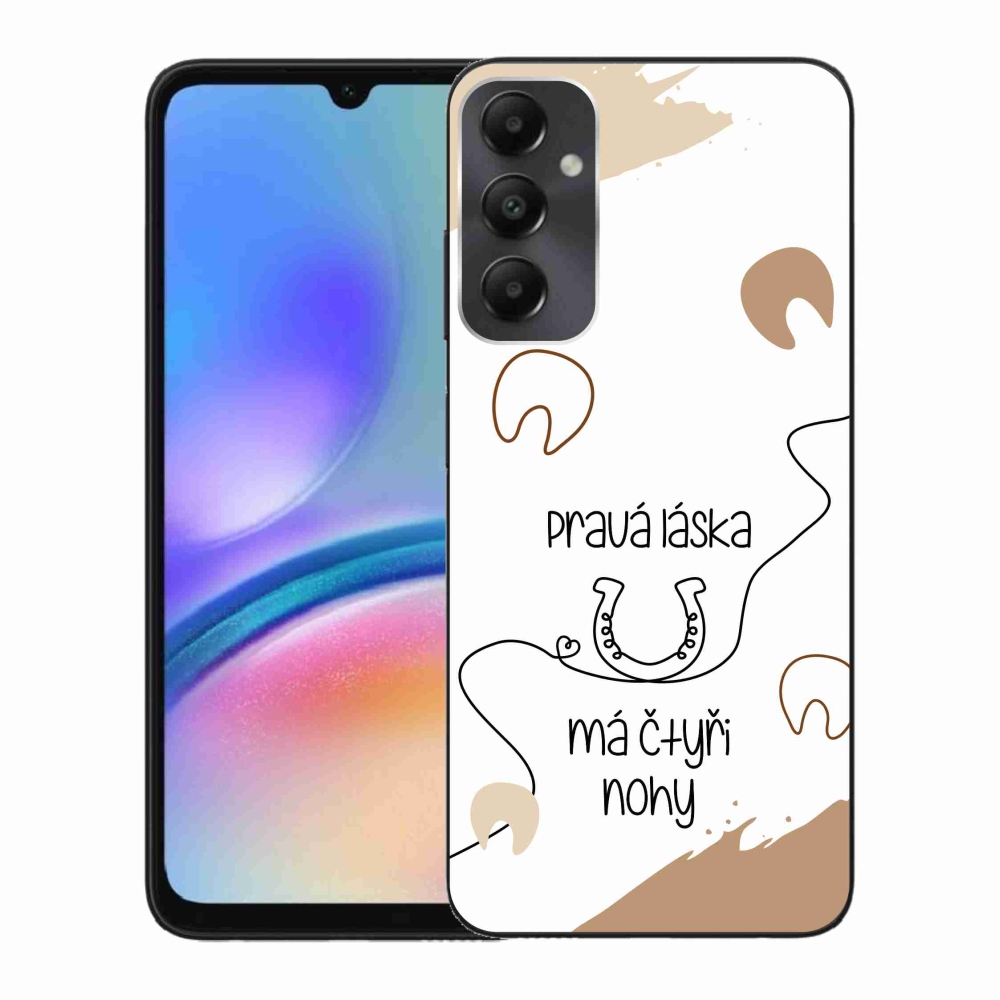 Gelový kryt mmCase na Samsung Galaxy A05s - koňský motiv bílé pozadí