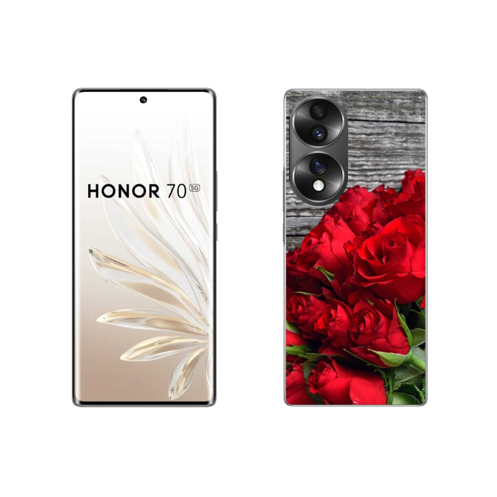 Gelový kryt mmCase na Honor 70 - červené růže