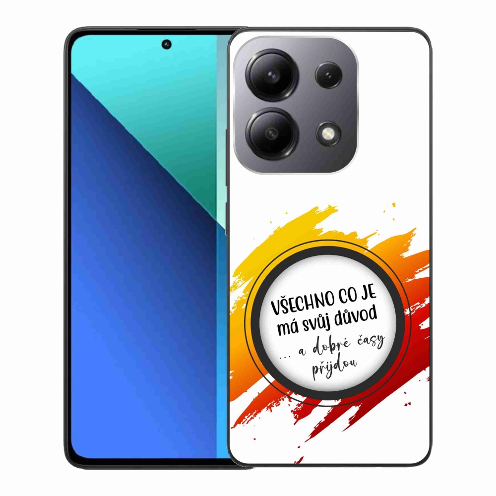 Gelový kryt mmCase na Xiaomi Redmi Note 13 - citát 3 bílé pozadí