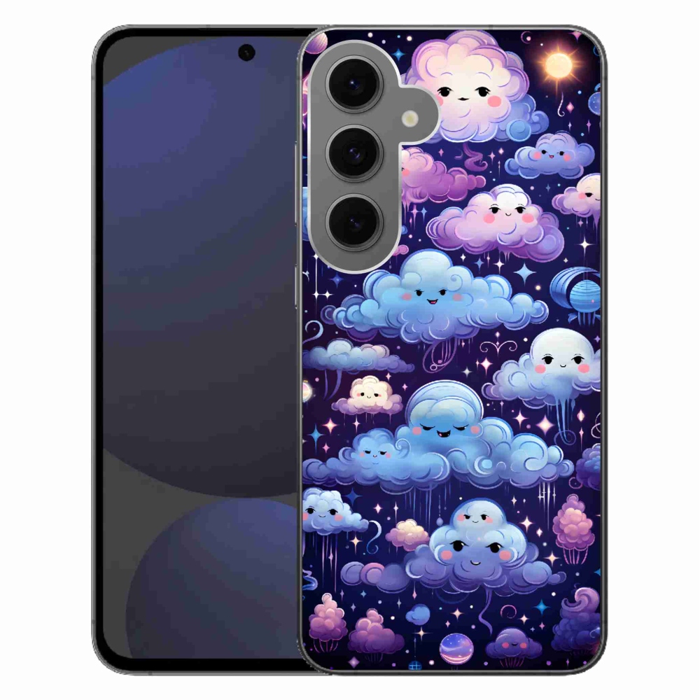 Gelový kryt mmCase na Samsung Galaxy S24 FE - mráčky