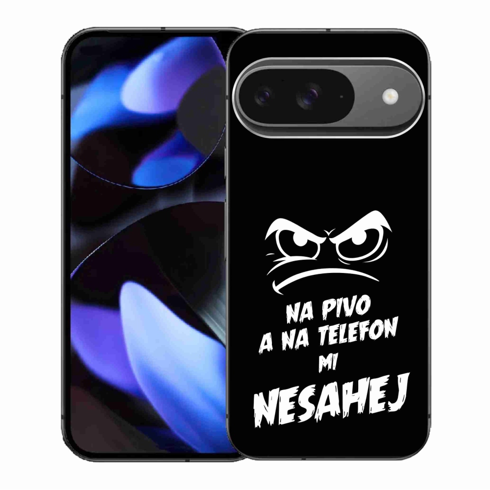 Gelový kryt mmCase na Google Pixel 9/9 Pro - pivní motiv 2 černé pozadí