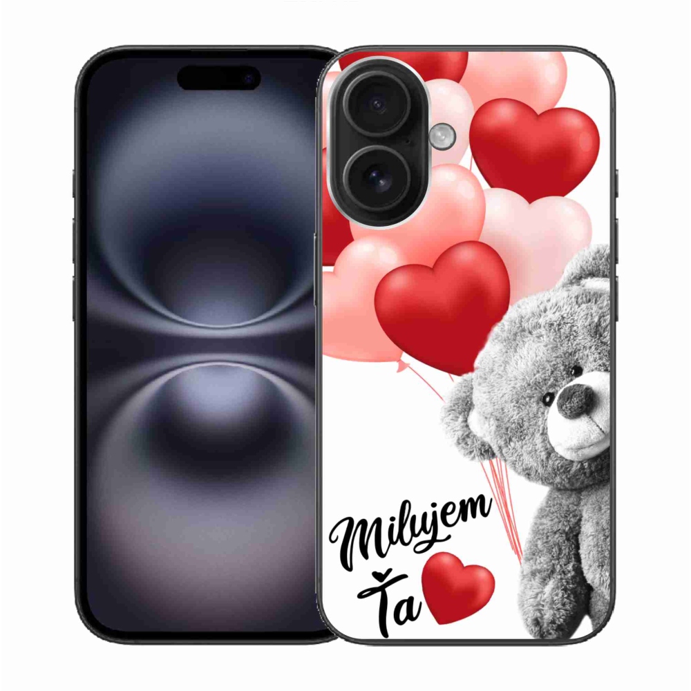 Gelový obal mmCase na iPhone 16 - milujem Ťa sk
