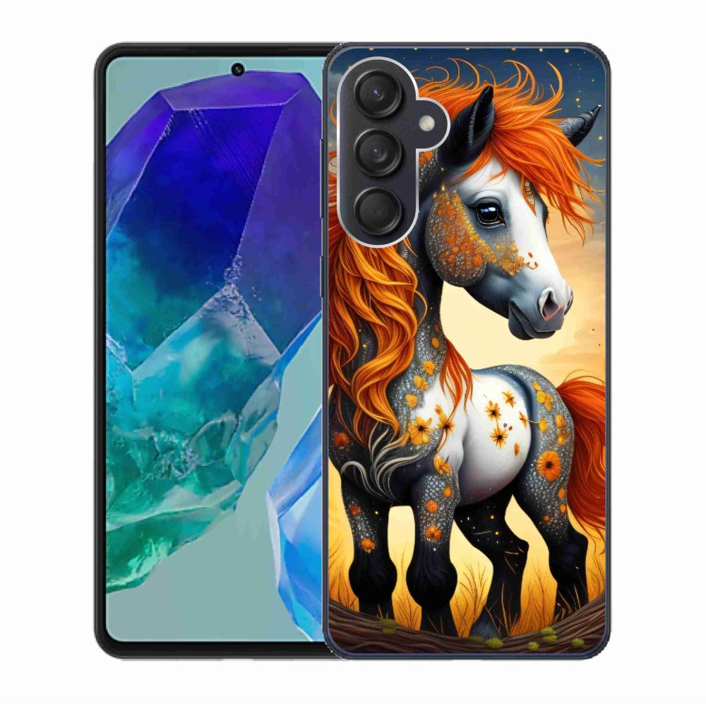 Gelový kryt mmCase na Samsung Galaxy M55 5G - barevný poník