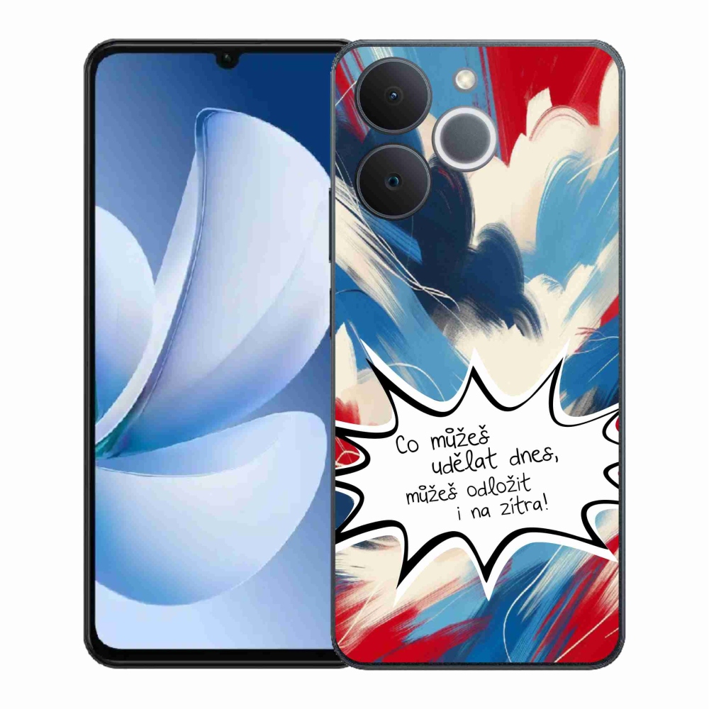 Gelový kryt mmCase na Realme Note 70T - vtipný text 9 bílé pozadí