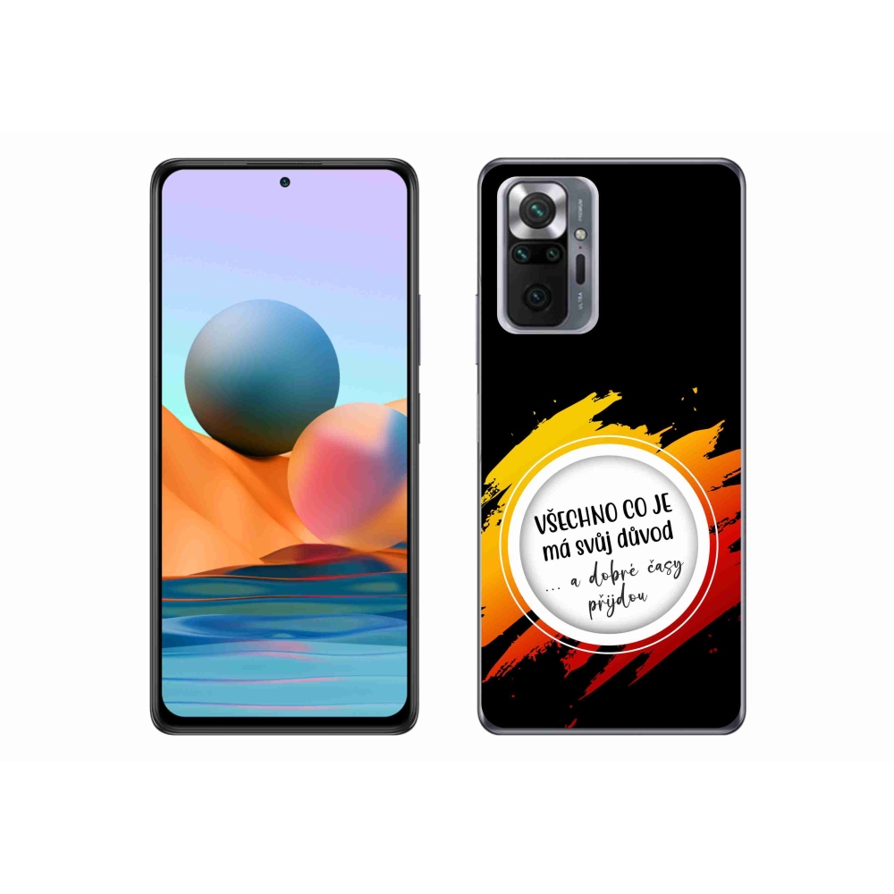 Gelový kryt mmCase na Xiaomi Redmi Note 10 Pro - citát 3 černé pozadí