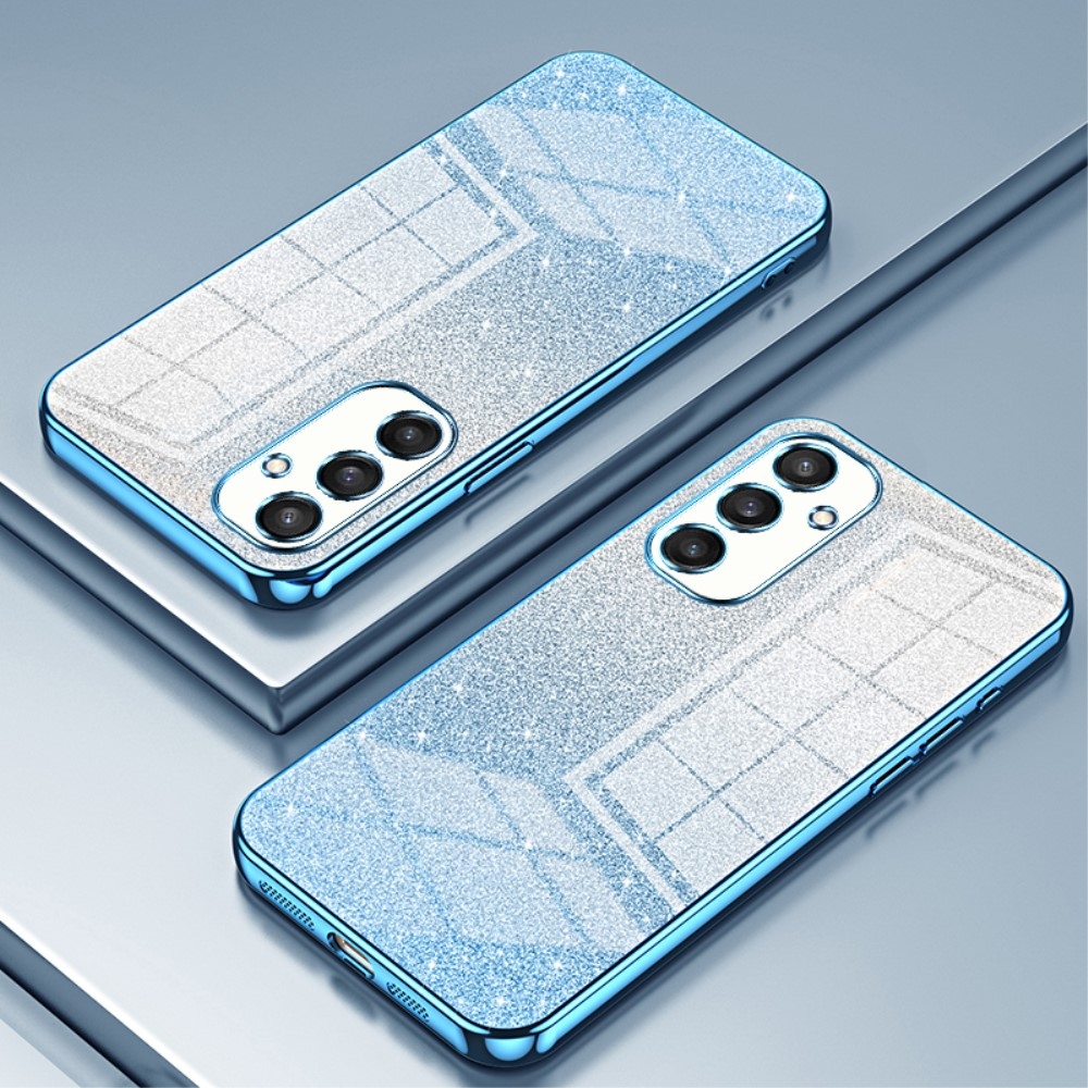 Cut gelový třpytivý obal na Samsung Galaxy S24+ - modrý