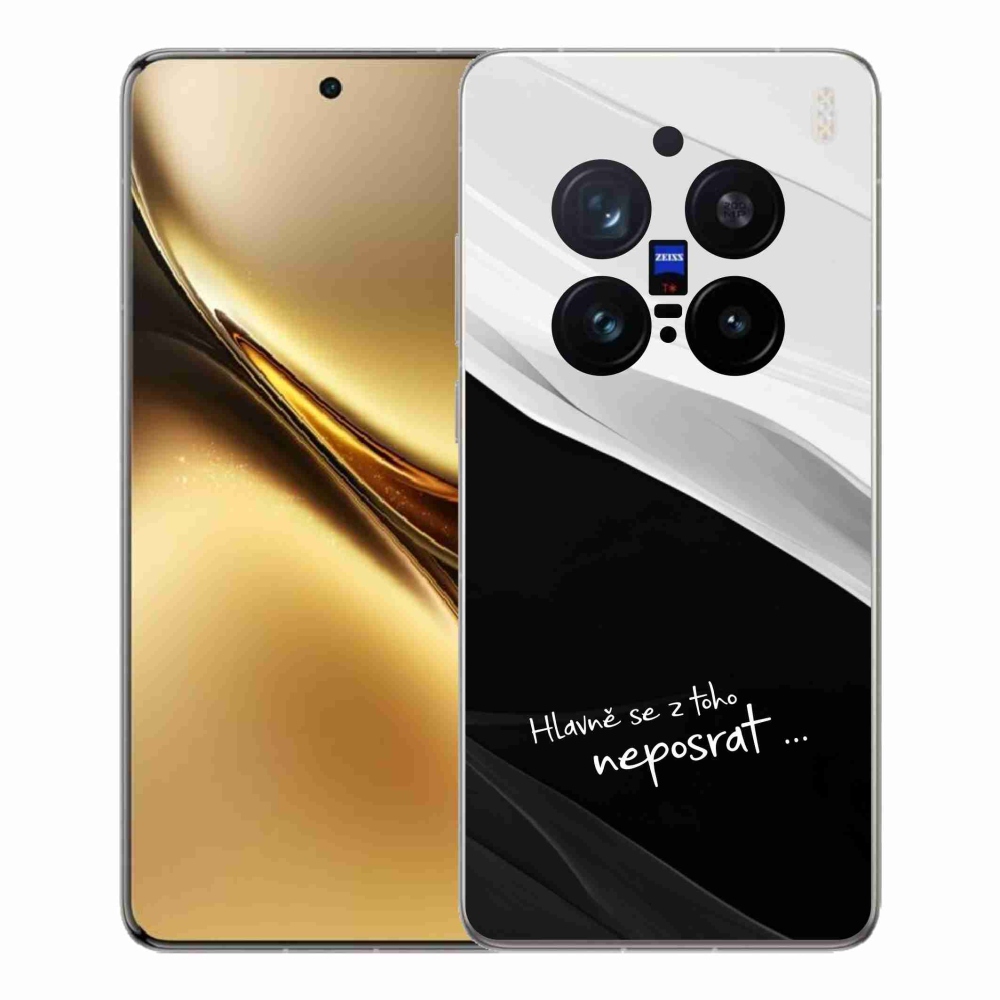 Gelový kryt mmCase na Vivo X200 Pro 5G - vtipný text 13 černobílé pozadí