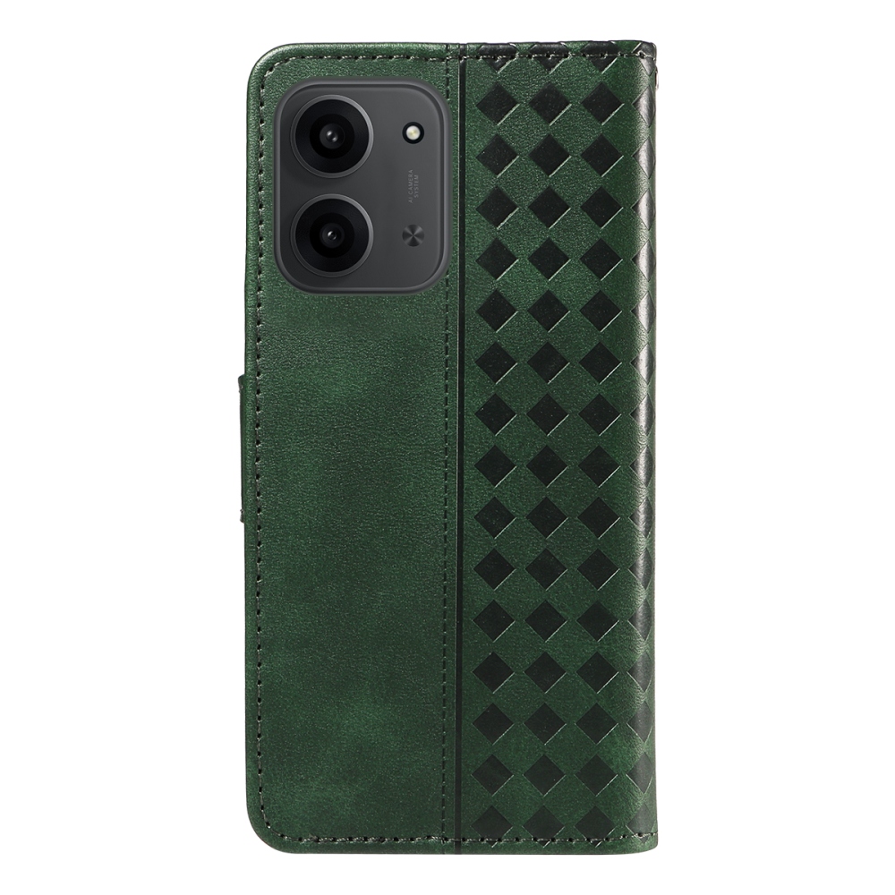 Grids knížkové pouzdro na Xiaomi Redmi 15C 4G/5G (173mm) - zelené