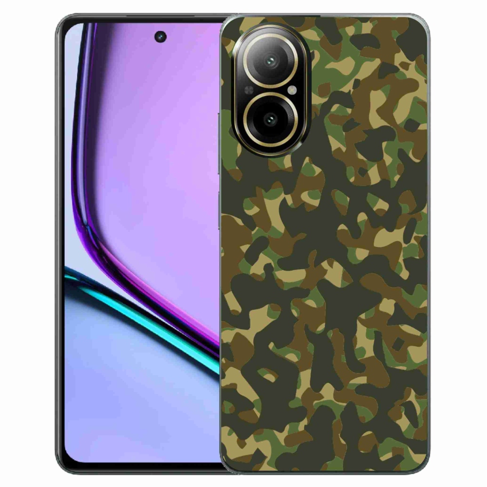 Gelový kryt mmCase na Realme C67 - maskáčový vzor 1