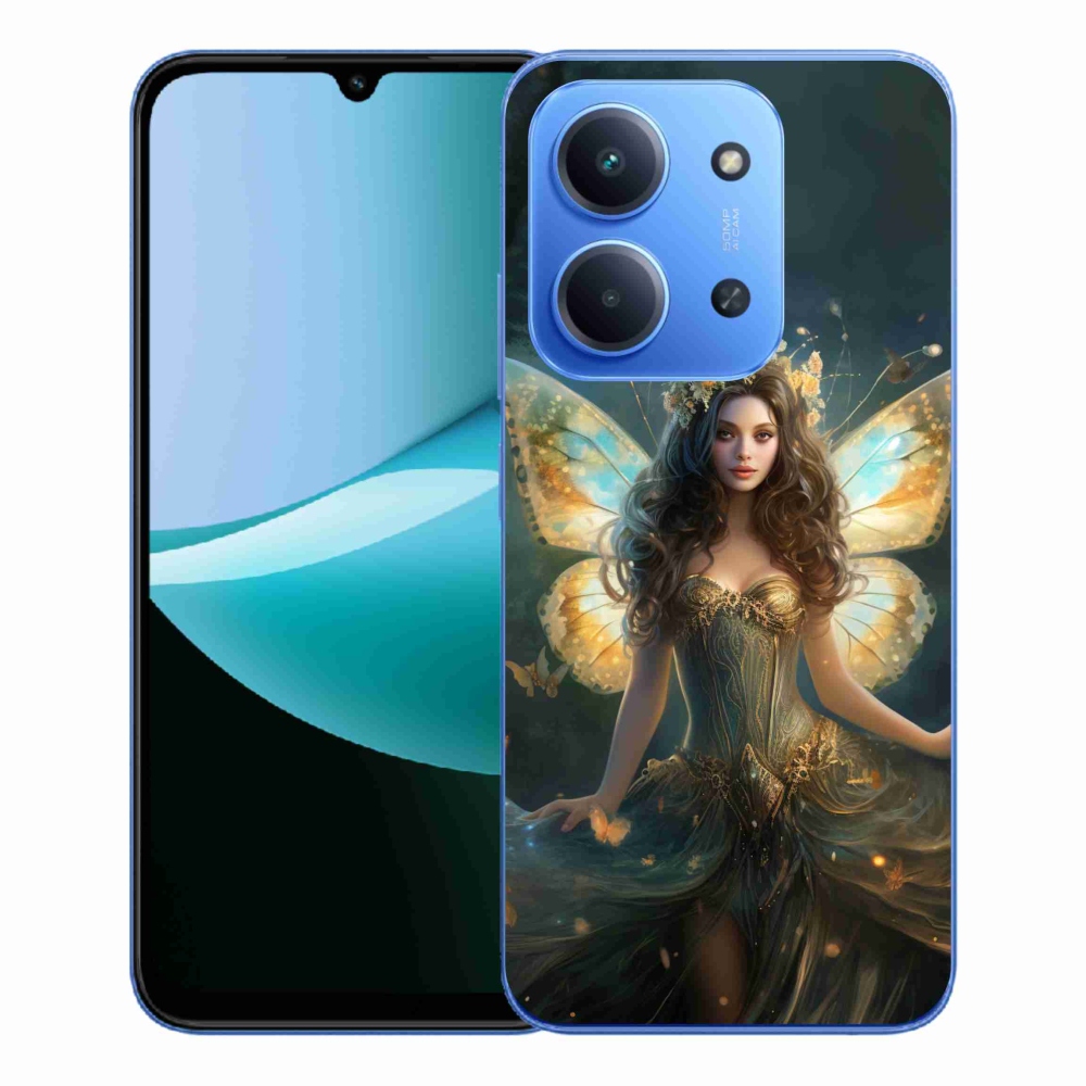 Gelový kryt mmCase na Xiaomi Redmi 15C 4G/5G (173mm) - motýlí žena