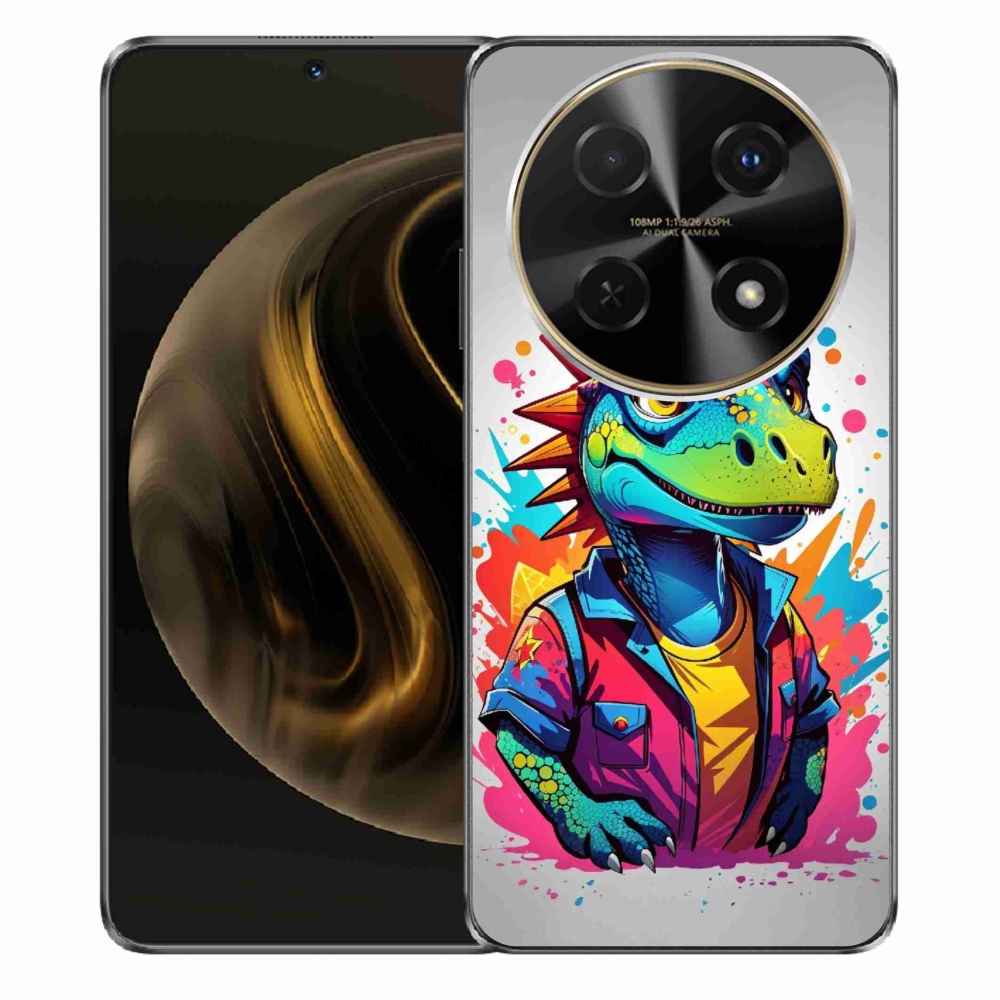 Gelový kryt mmCase na Huawei Nova 12i - barevný dinosaurus