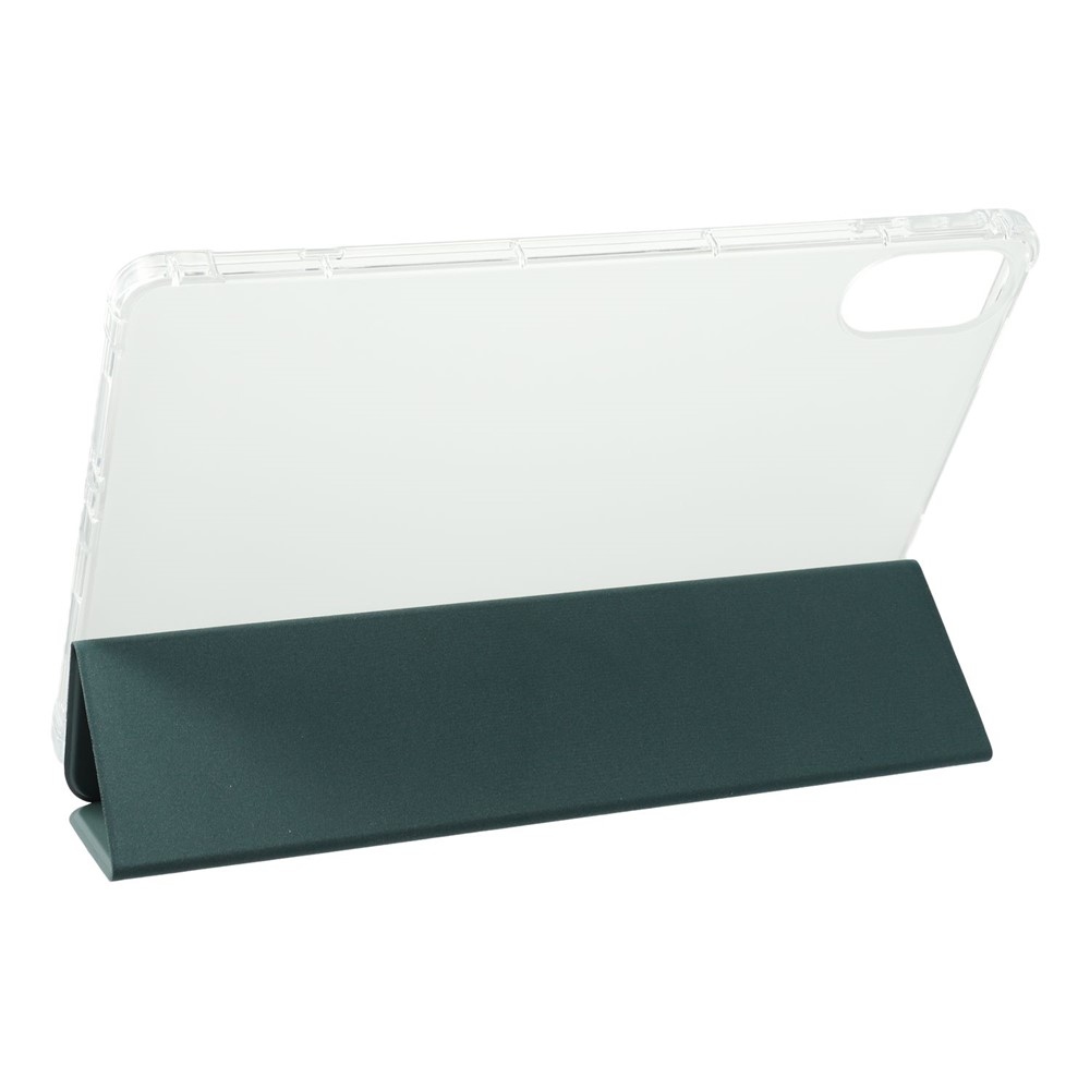 Tri-Fold chytré skládací pouzdro na tablet Xiaomi Redmi Pad 2 - tmavězelené