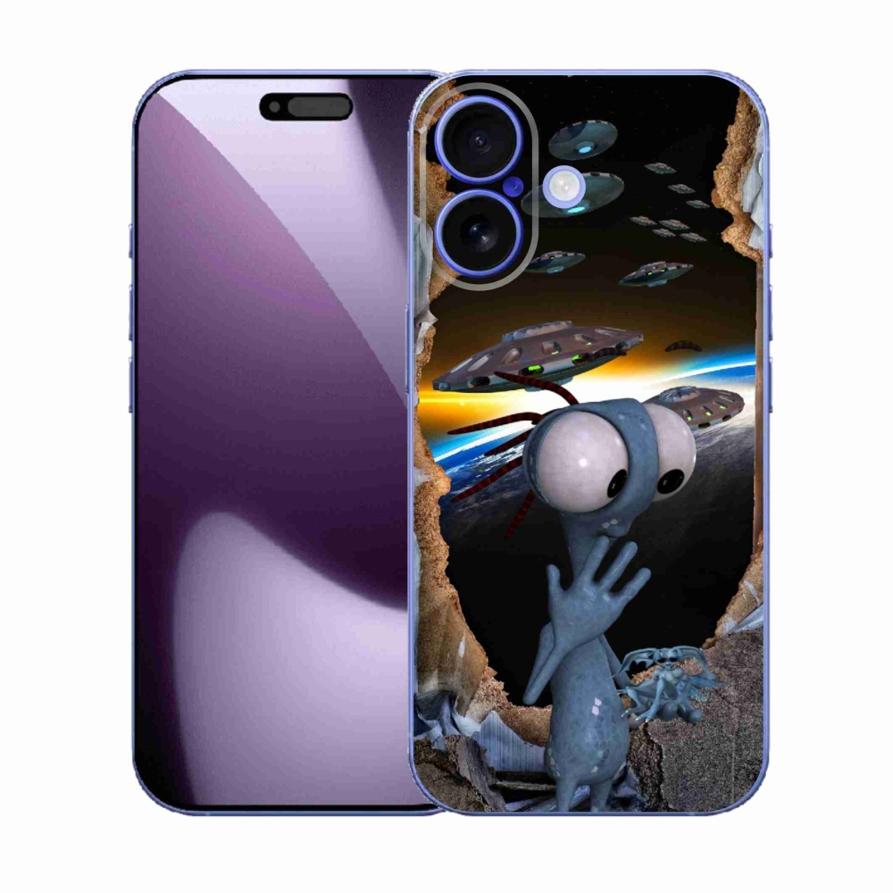 Gelový kryt mmCase na iPhone 17 - mimozemšťan
