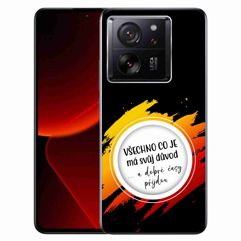 Gelový kryt mmCase na Xiaomi 13T/13T Pro - citát 3 černé pozadí
