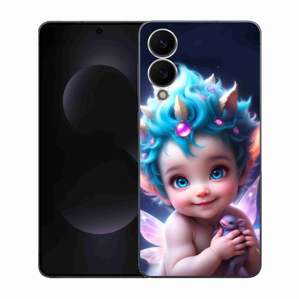Gelový kryt mmCase na Samsung Galaxy S25 Edge - dítě s motýlími křídly
