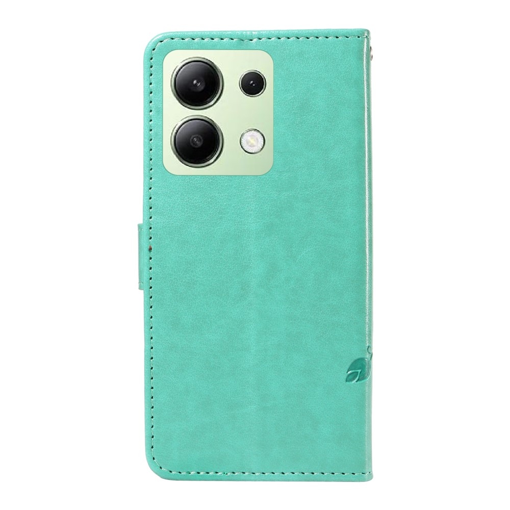 Flower knížkové pouzdro na Xiaomi Redmi Note 13 - modrozelené