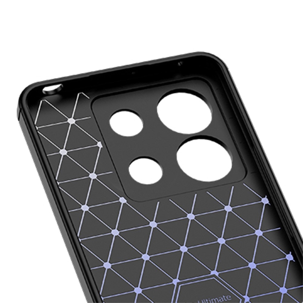 Litchi odolný gelový obal na Xiaomi Redmi Note 13 5G - černý
